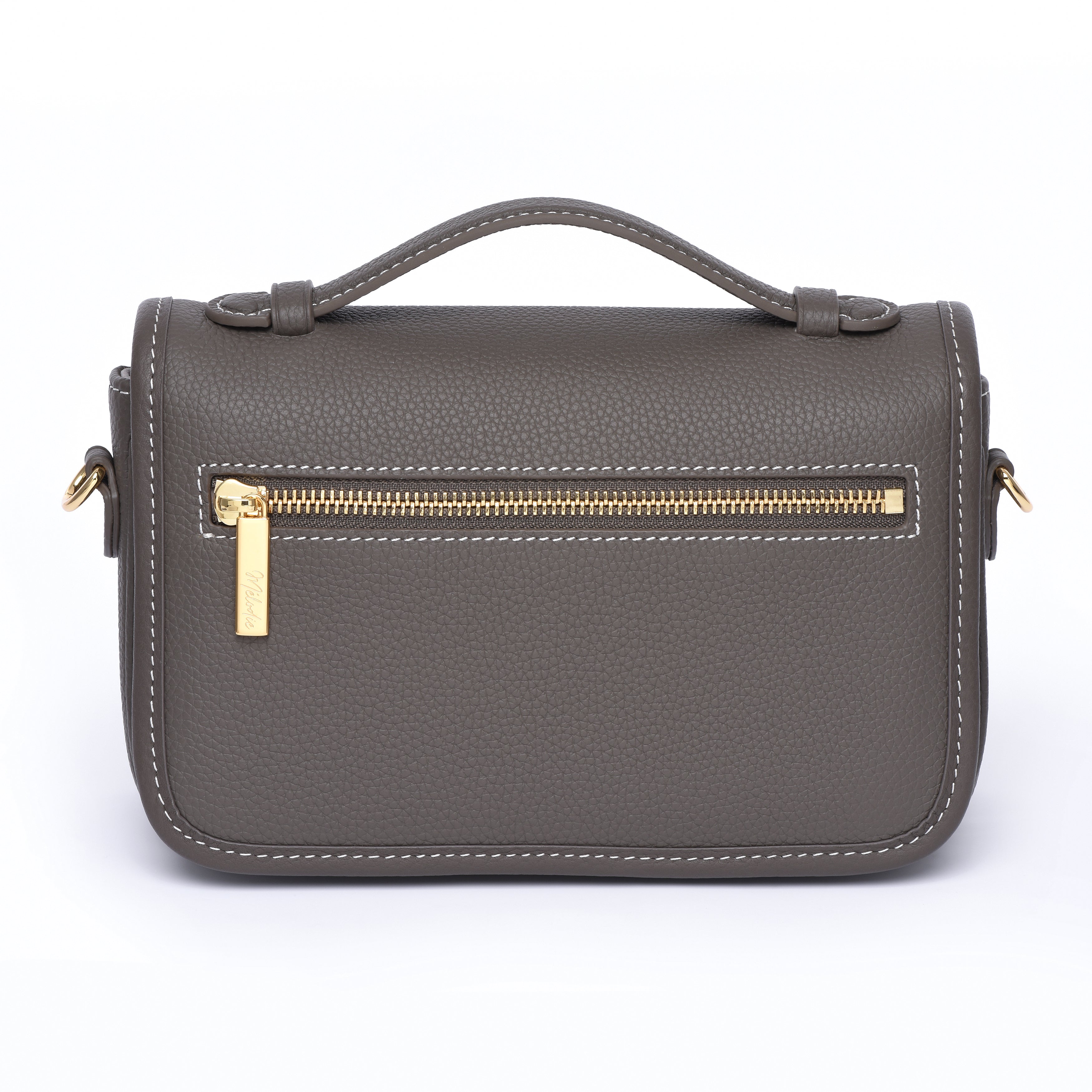 Graphite Grey - "Le Petit Paris15" Crossbody bag - Gold Hardware