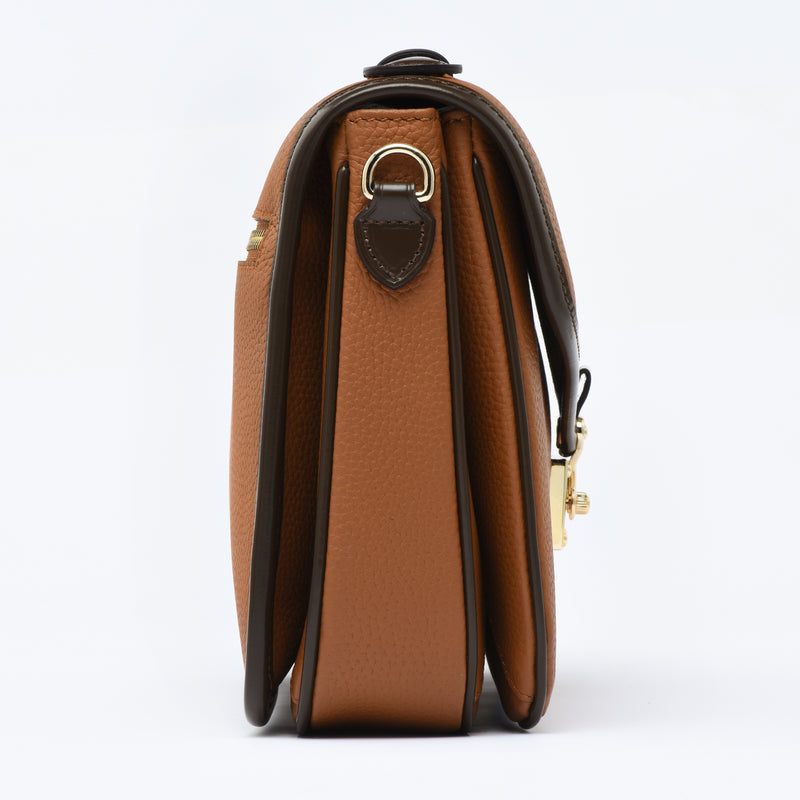 PRE ORDER - DUO Brown Leather - "Paris15" Satchel Crossbody bag