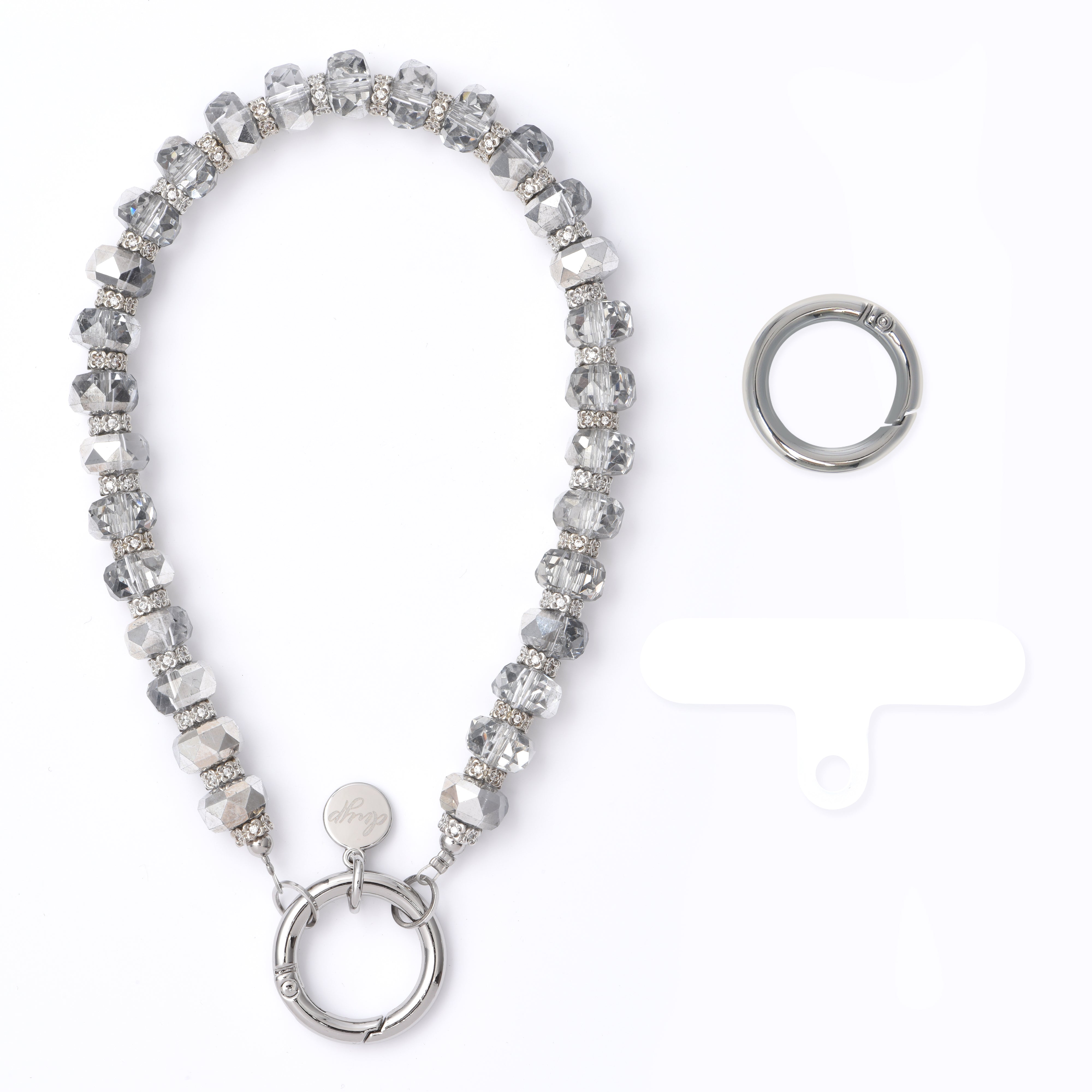 Crystal Charm Wristlet – Glass Beaded Phone Wrist Strap & Bag Charm