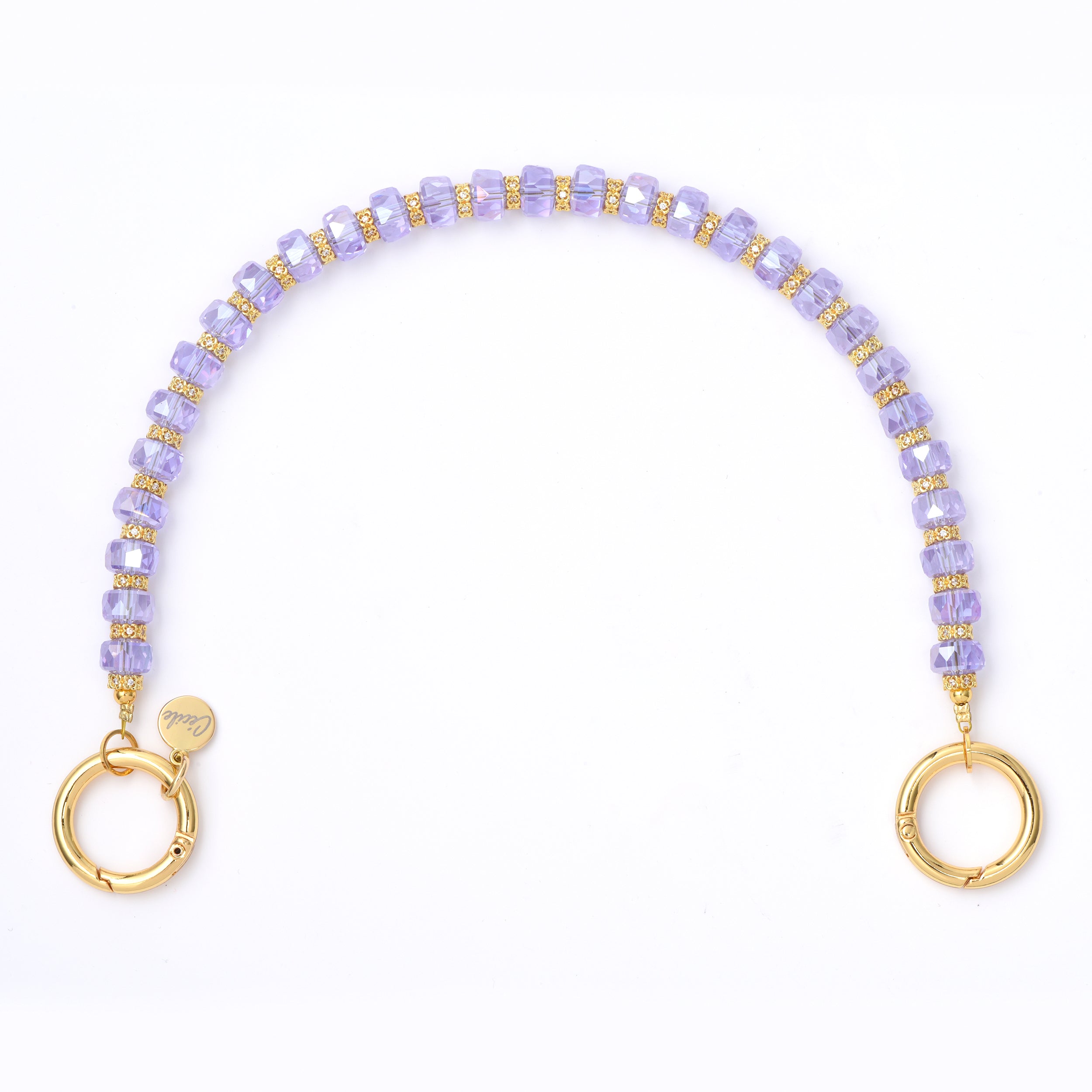 Crystal Charm Wristlet – Glass Beaded Phone Wrist Strap & Bag Charm