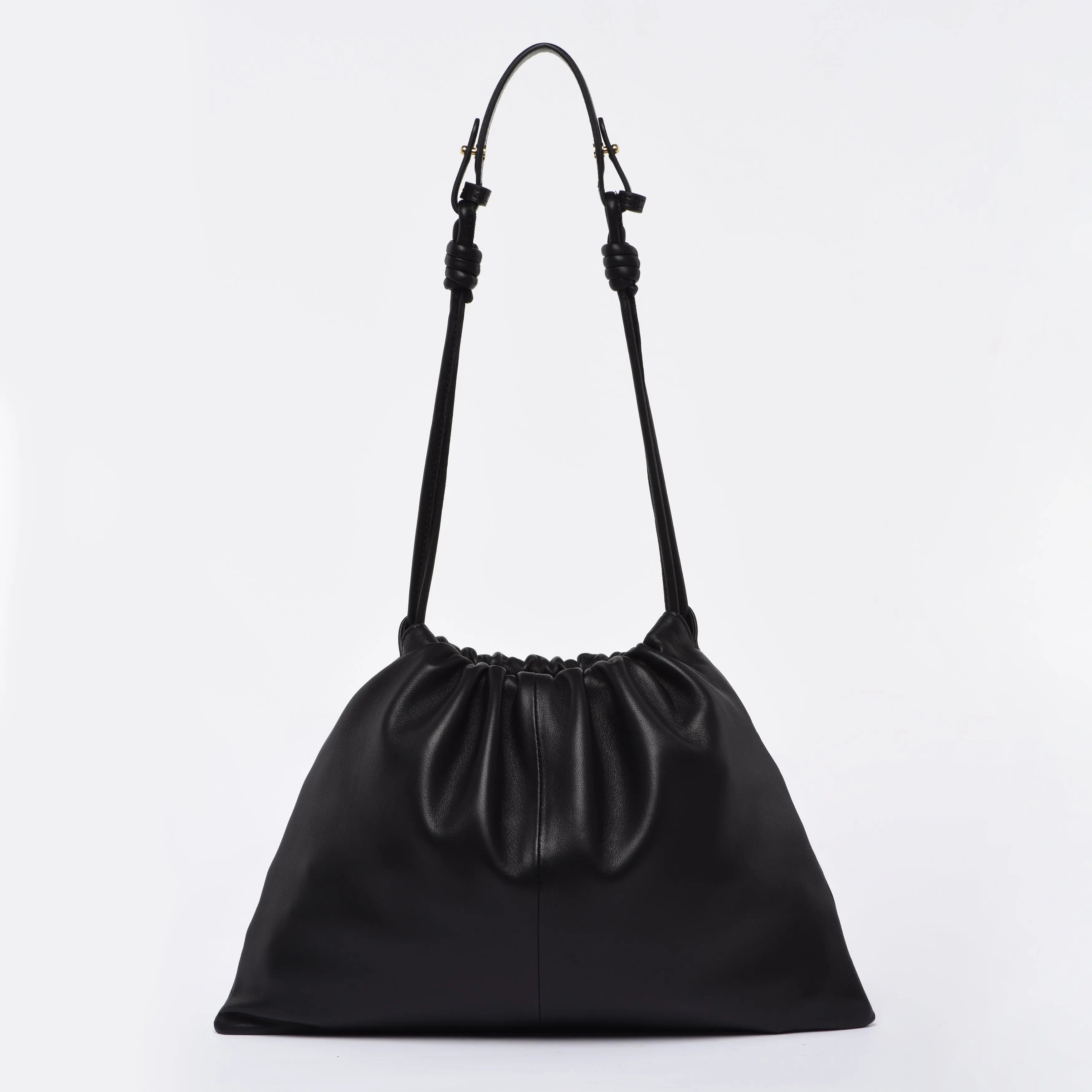HCC X DUYP - "On The Go" – Soft Lambskin Shoulder Bag - Black dressupyourpurse