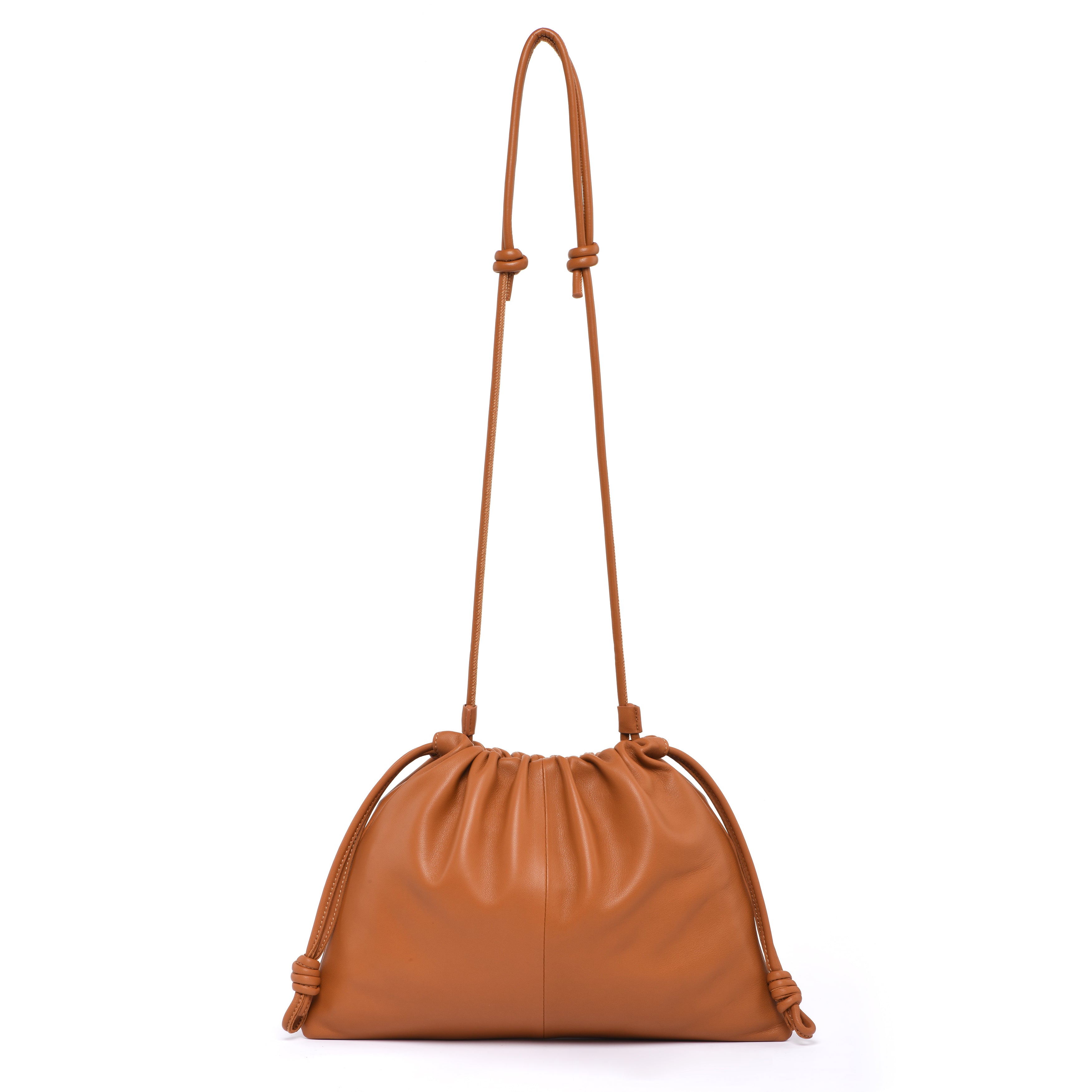 HCC X DUYP - "On The Go" – Soft Lambskin Shoulder Bag - Camel Brown