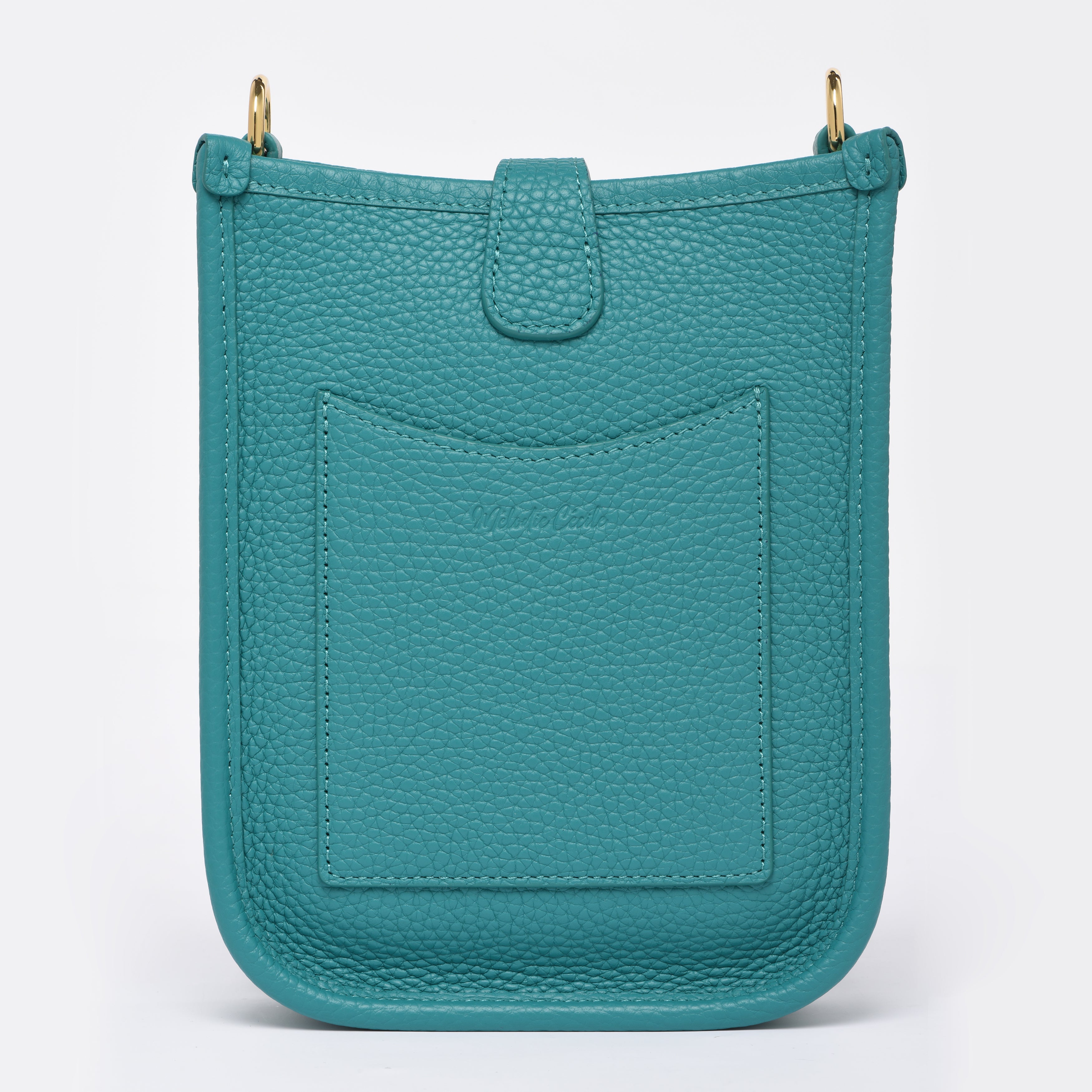 FLORENCE – Premium Gros-Grain Leather Crossbody Bag - Blue Lagoon
