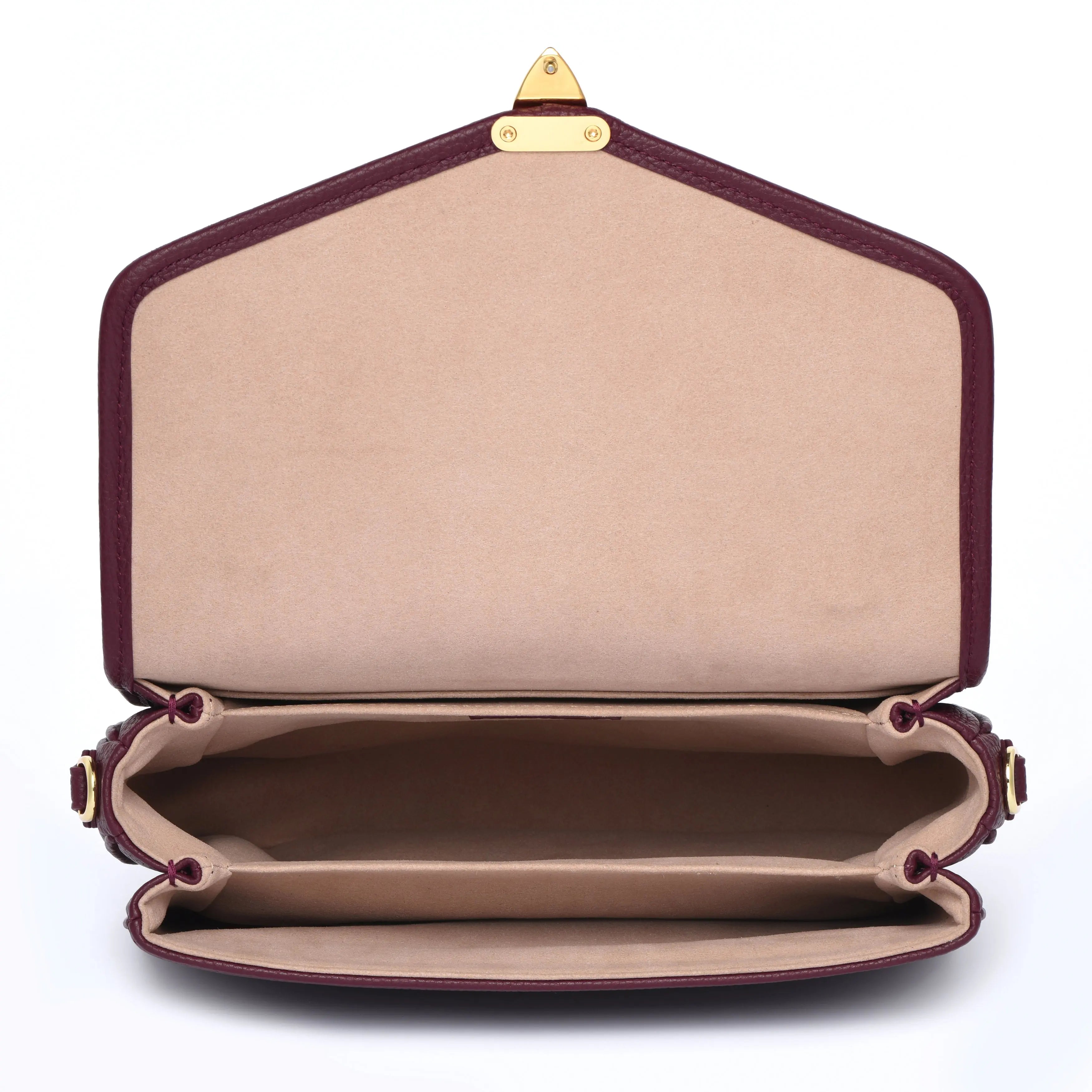 Pre Order - PARIS 15 - Togo Leather Satchel bag - Burgundy dressupyourpurse