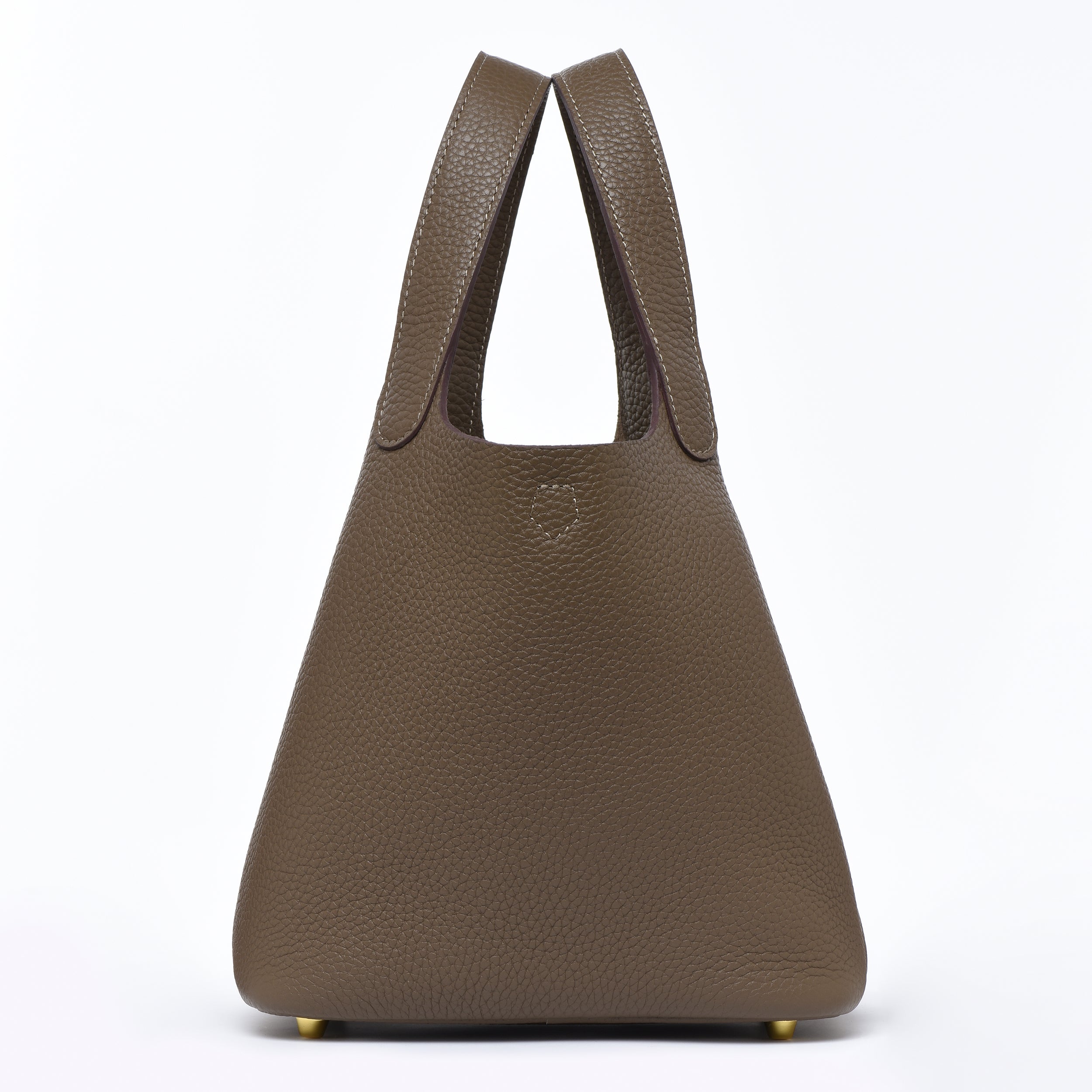 Josette - Versatile Bucket Bag - Grained Cowhide - Dark Taupe