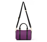 Purple Togo and Vachetta Leather - Mini Boston bag