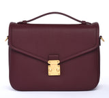 PRE ORDER "Burgundy" Togo Leather - "Paris15" Satchel Crossbody bag