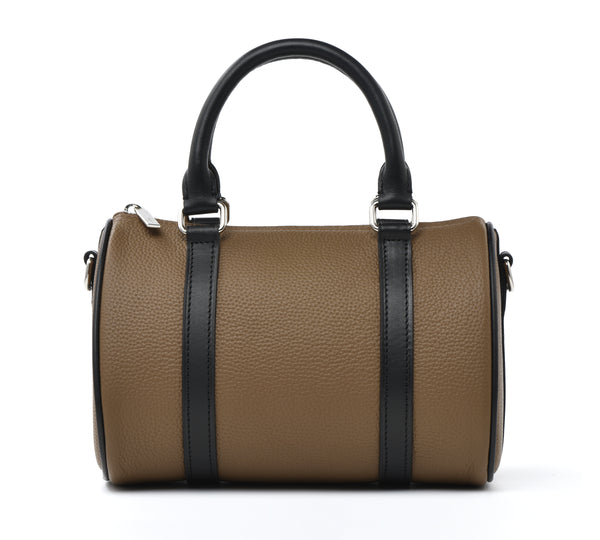 PRE ORDER KHAKI Togo and Vachetta Leather - Mini Boston bag