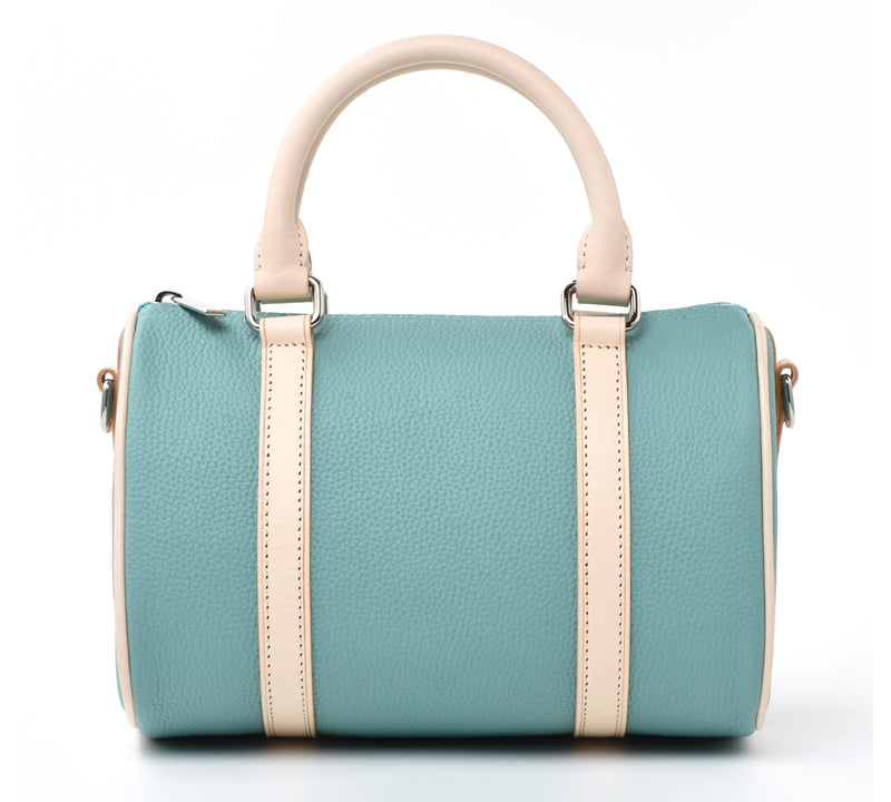 Tiffany Blue Togo and Vachetta Leather - Mini Boston bag