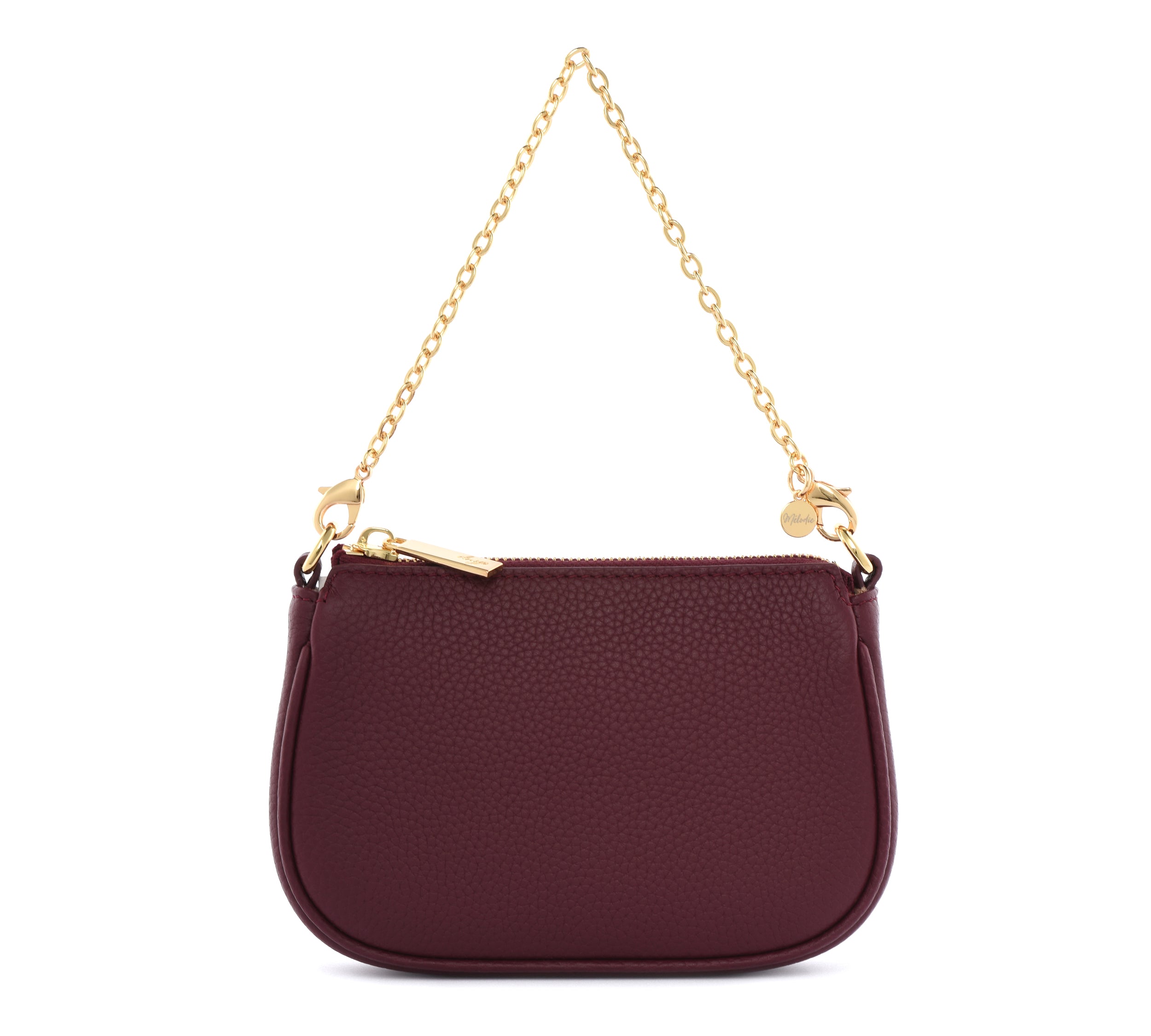 HCC X DUYP - Mini pochette - BURGUNDY Grained Leather