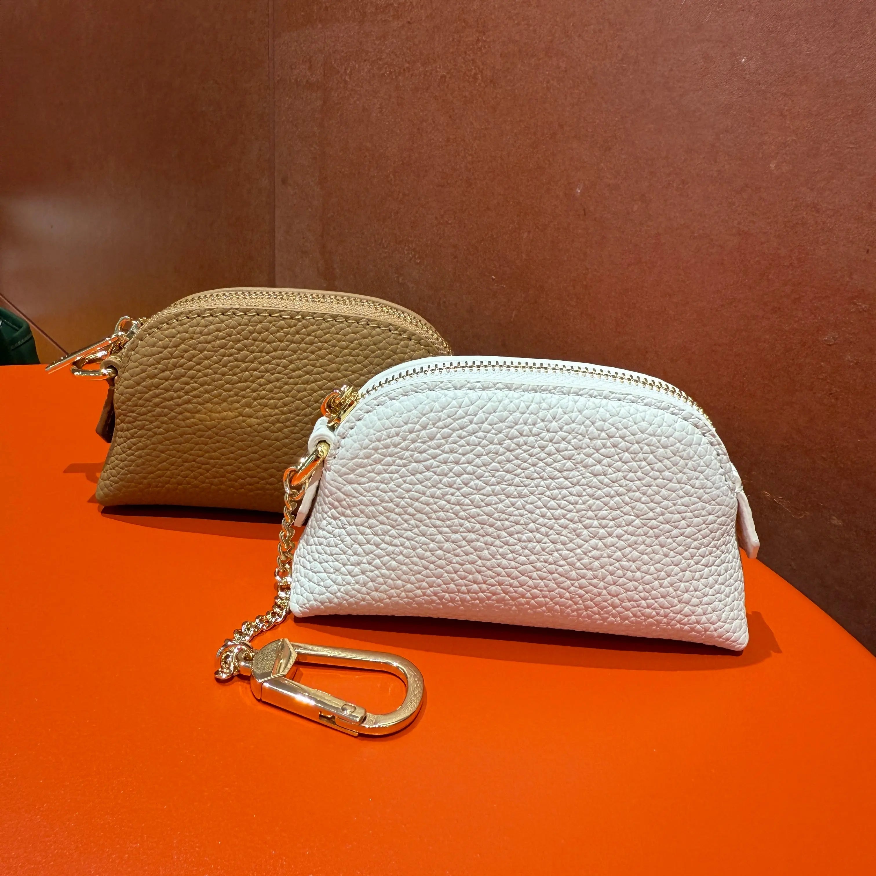 The Lippy Case - Togo Leather Mini Cosmetic Pouch dressupyourpurse