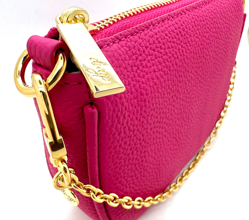 HCC X DUYP - Mini pochette -  Brilliant Pink Grained Leather