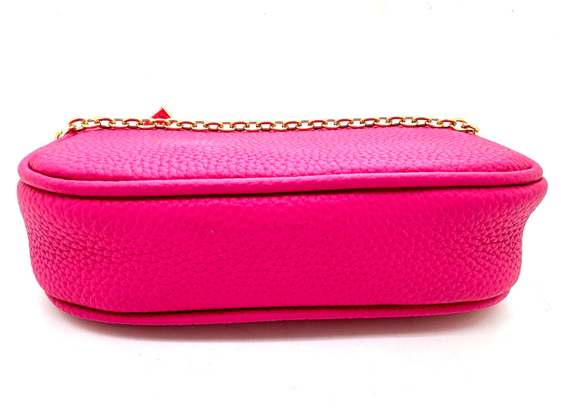 HCC X DUYP - Mini pochette -  Brilliant Pink Grained Leather