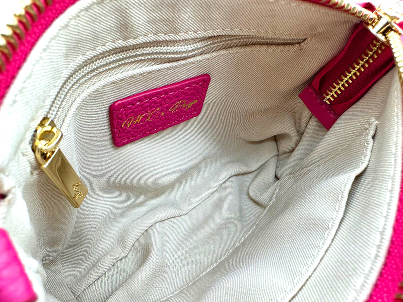 HCC X DUYP - Mini pochette - Brilliant Pink Grained Leather –  dressupyourpurse