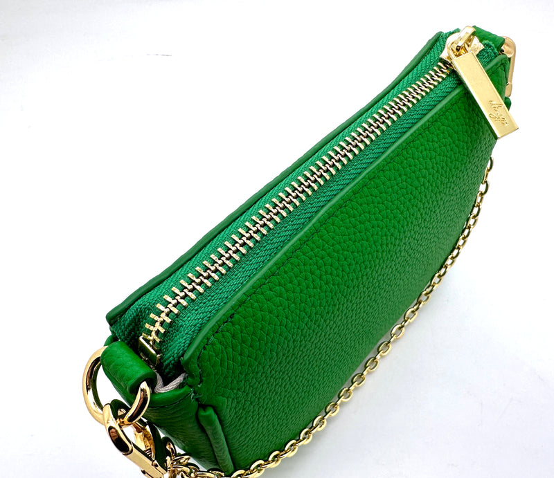 HCC X DUYP - Mini pochette -  Grass Green Grained Leather