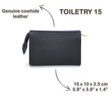 Leather Toiletry Pouch 15  - Light Pink
