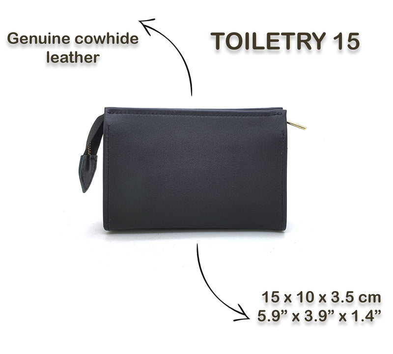 Leather Toiletry Pouch 15 - Turkish Blue