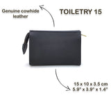 Leather Toiletry Pouch 15 - Purple