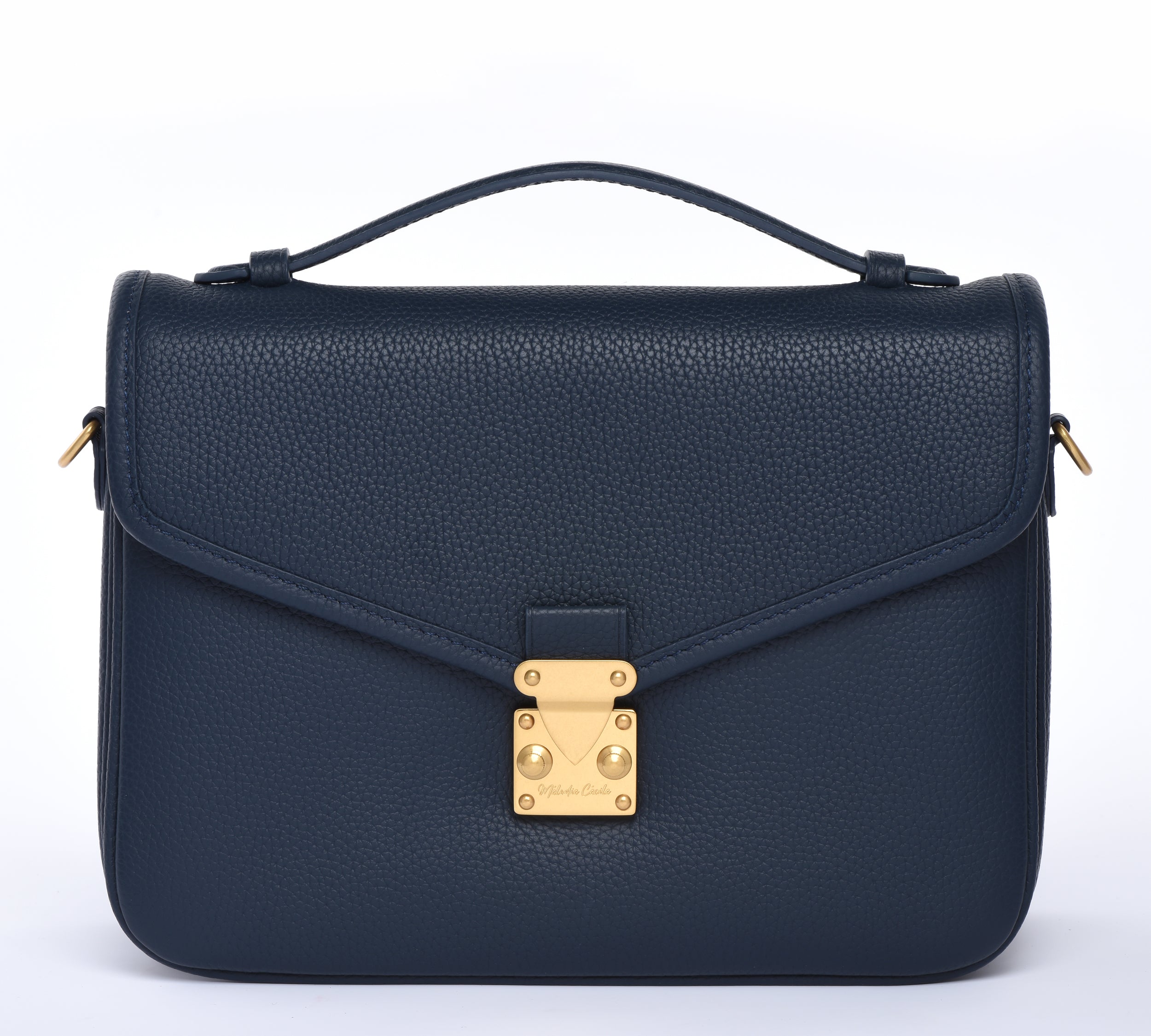 Togo Leather Satchel Crossbody Bag