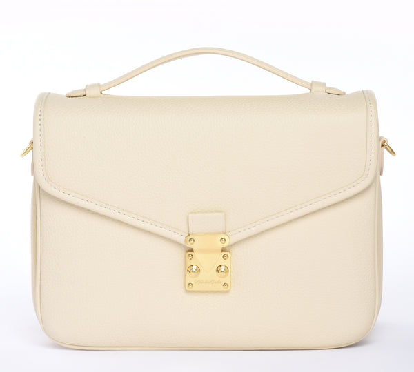 PRE ORDER "Buttercream" Togo Leather - "Paris15" Satchel Crossbody bag