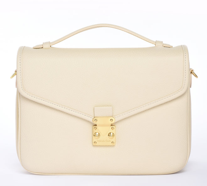 PRE ORDER "Buttercream" Togo Leather - "Paris15" Satchel Crossbody bag