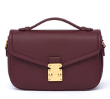 PRE ORDER Burgundy - "Le Petit Paris15" Crossbody bag - Antique Gold Hardware