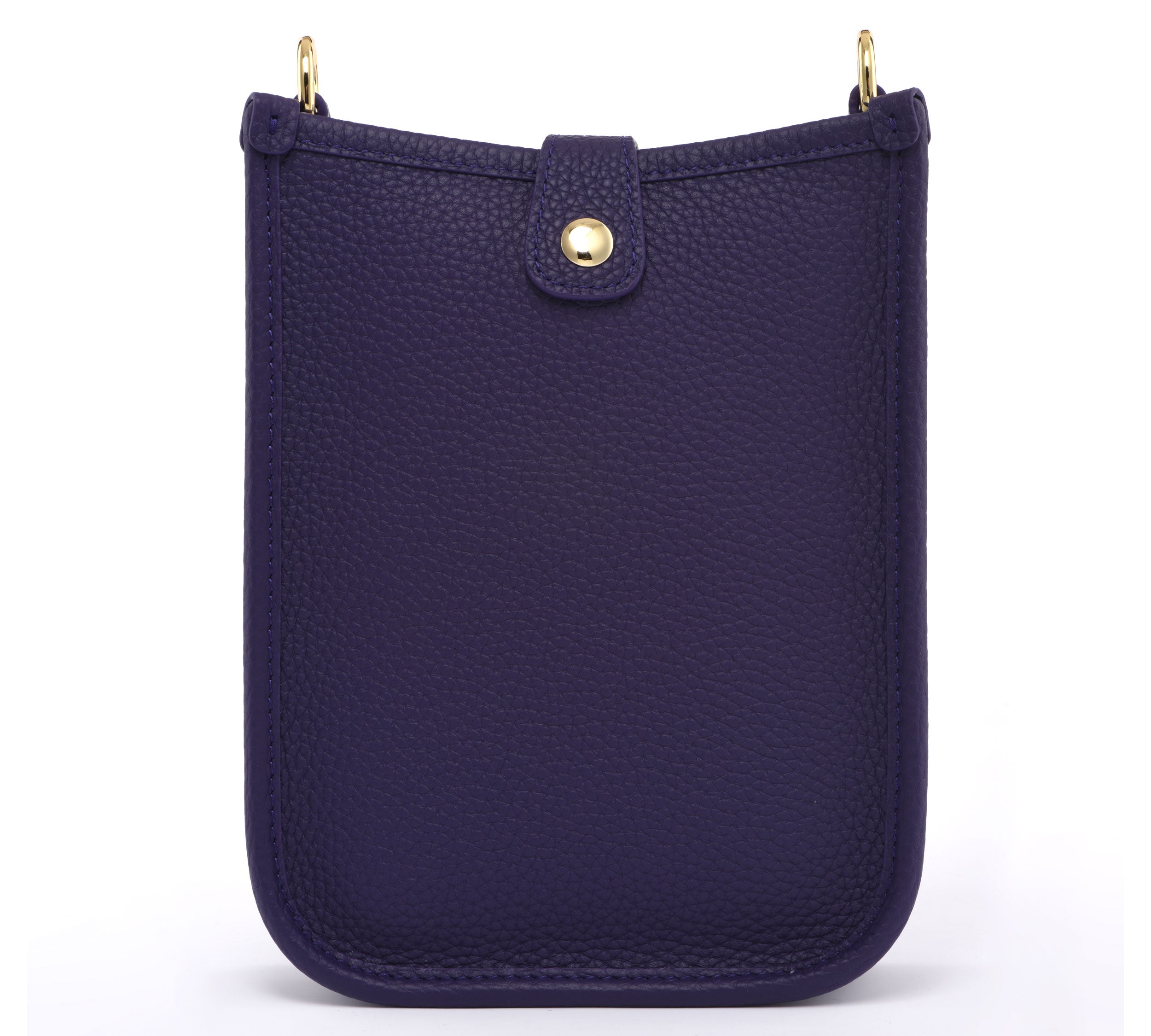 FLORENCE – Premium Gros-Grain Leather Crossbody Bag - Midnight Violet