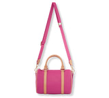 Brilliant Pink Togo and Vachetta Leather - Mini Boston bag