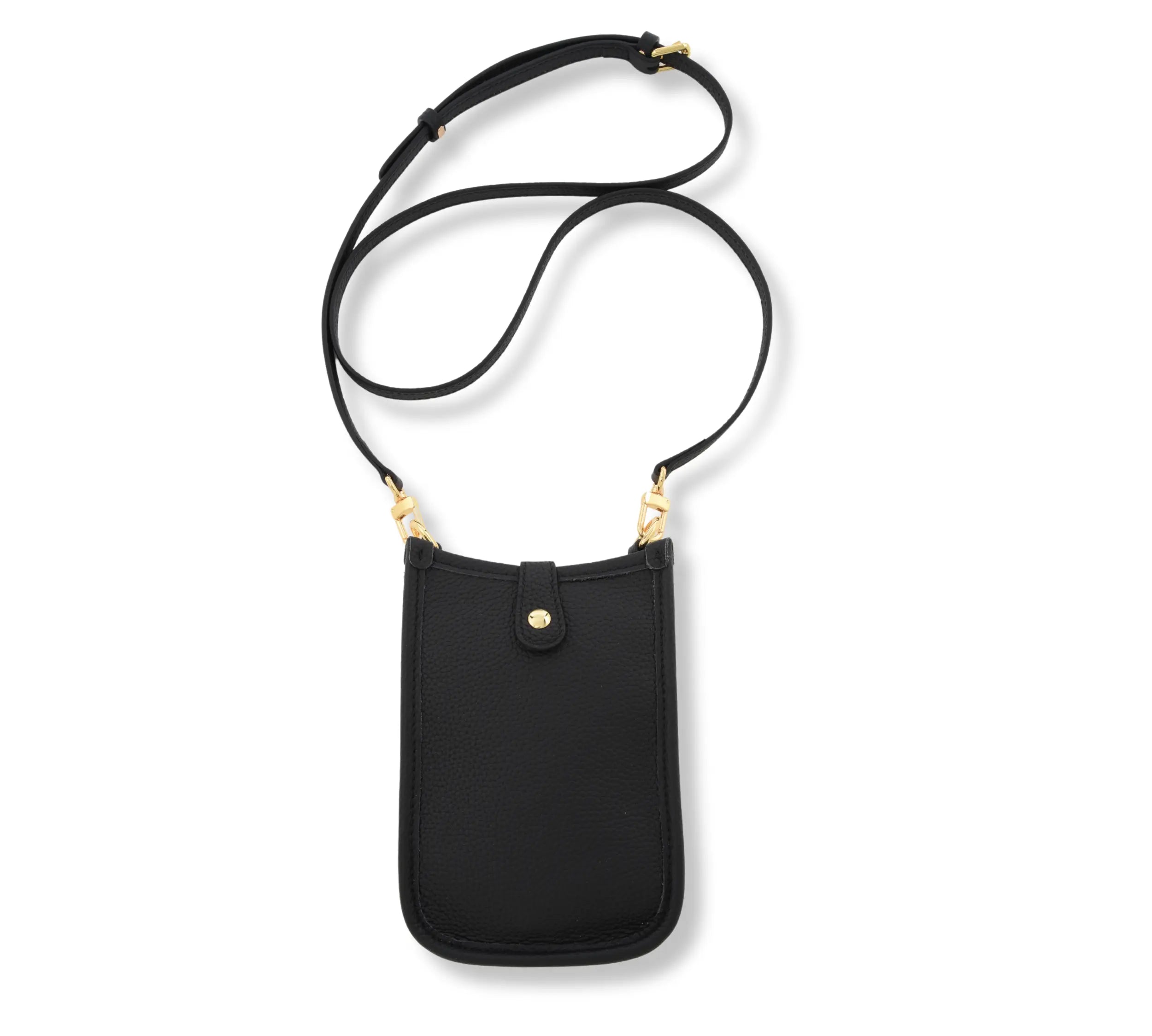 Togo Leather Cell Phone Mini Crossbody bag 5 colors Black