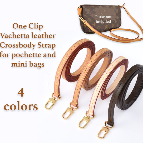 OULARIO Multi Pochette Accessories Replacement Strap Adjustable Crossbody Wide Cavas Strap for Shoulder Bags Multi Purpose Strap (Brown)