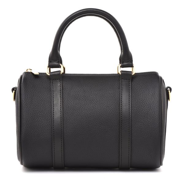 Black Togo and Vachetta Leather - Mini Boston bag
