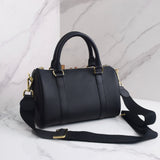 Black Grained leather  - Mini Boston bag