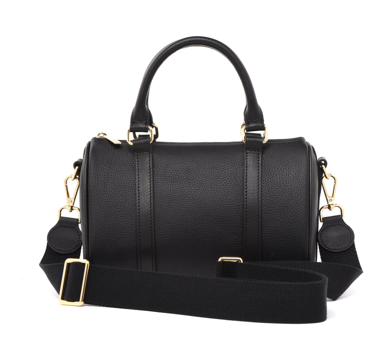 Black Togo and Vachetta Leather - Mini Boston bag – dressupyourpurse