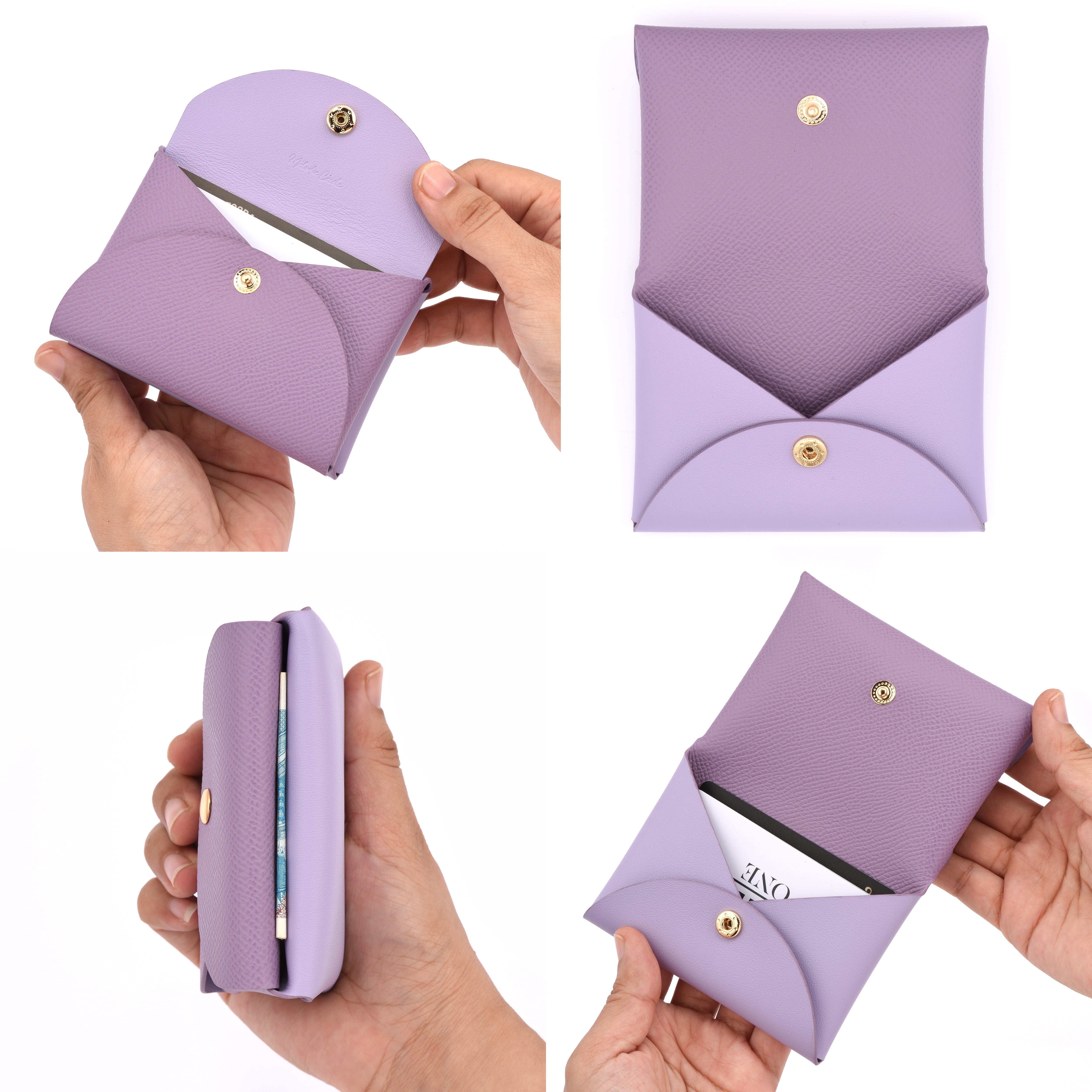 "CORSICA TRIU" LEATHER CARD HOLDER COMPACT WALLET - 7 COLORS