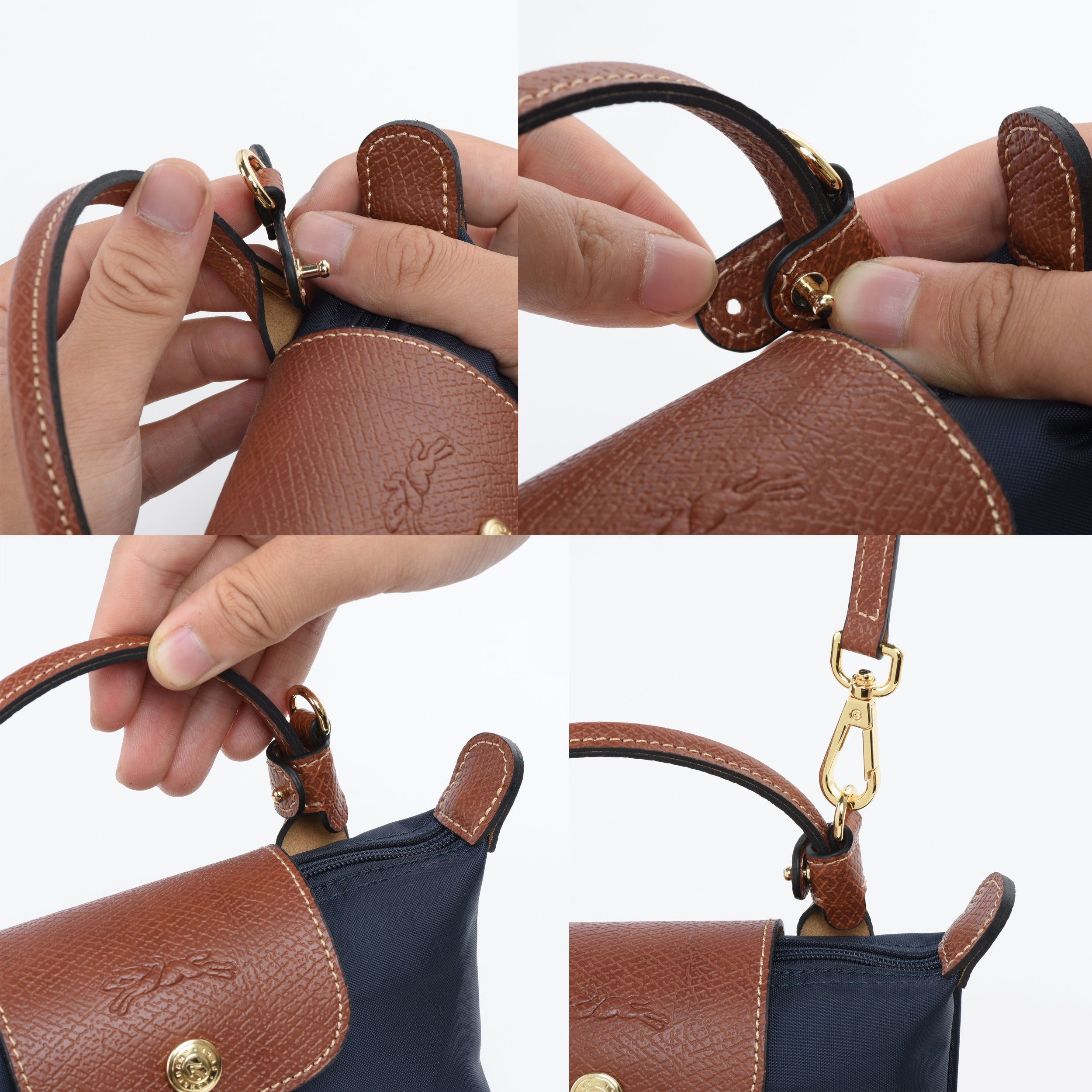 New Crossbody Conversion Kit for Longchamp Le Pliage Pouch with Handle