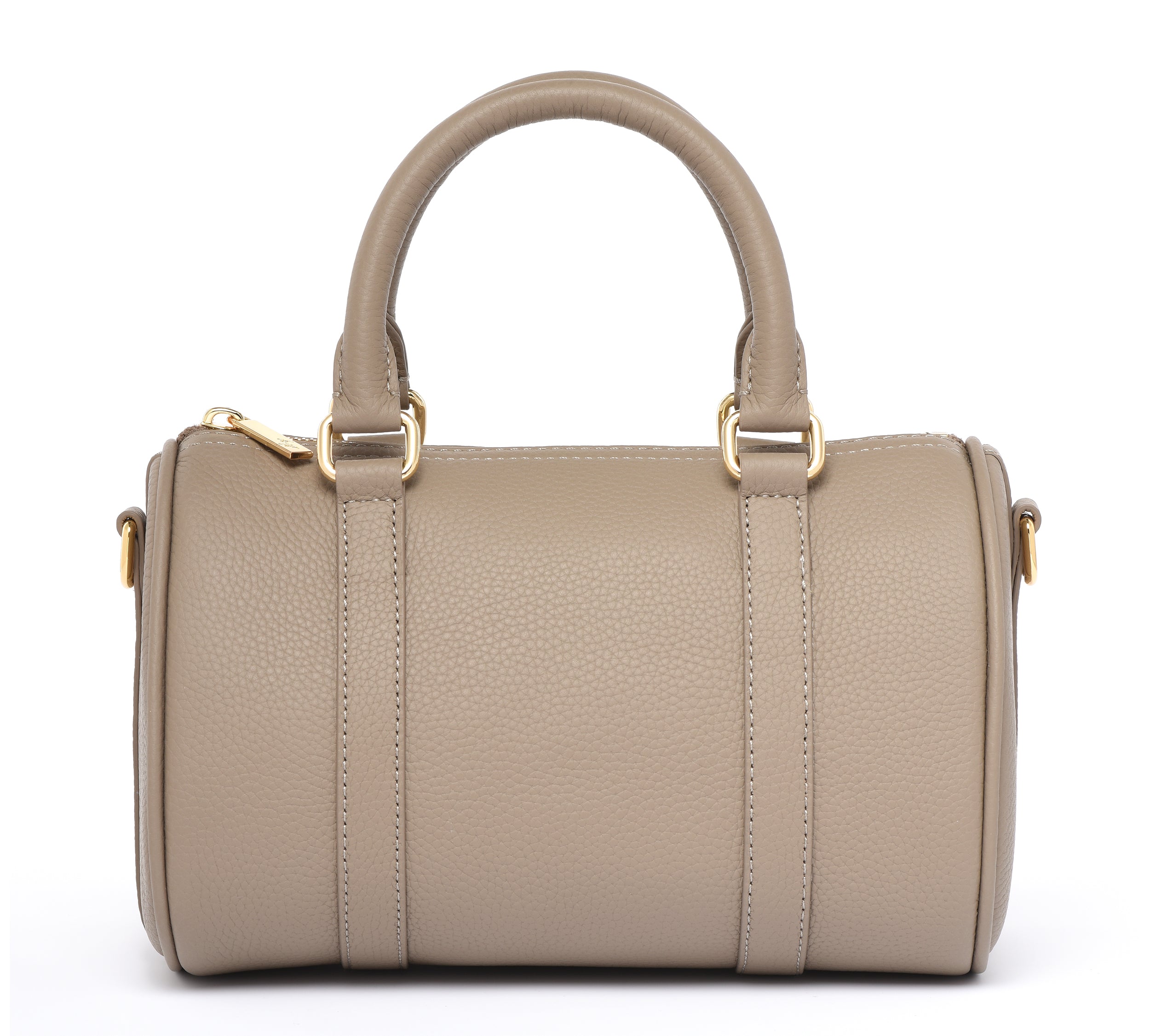 Taupe Grained leather  - Mini Boston bag