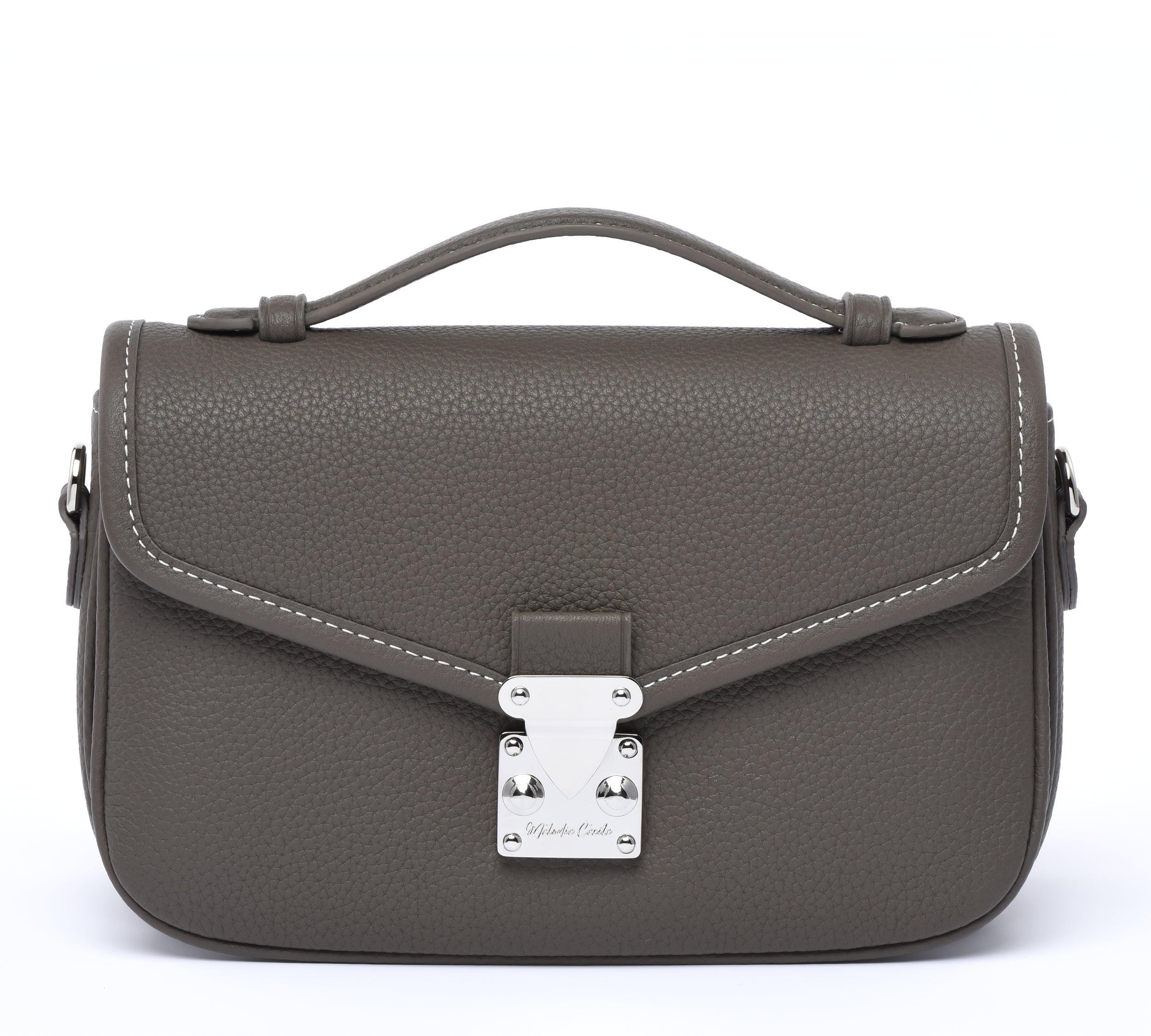 PRE ORDER Graphite Grey - "Le Petit Paris15" Crossbody bag - Silver Hardware