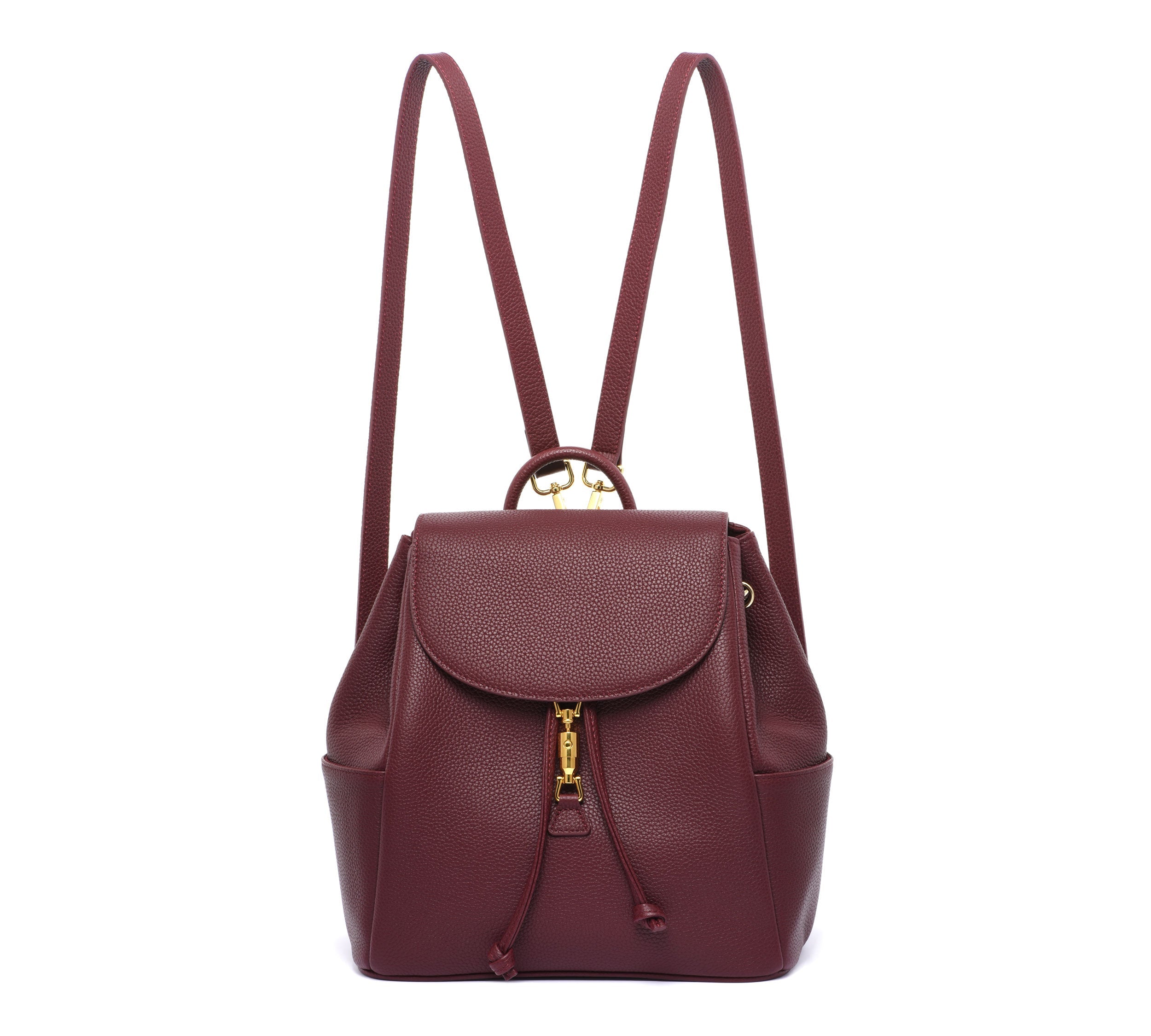 Luxury Backpack - Togo Leather - Burgundy dressupyourpurse