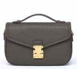 PRE ORDER Graphite Grey - "Le Petit Paris15" Crossbody bag - Gold Hardware