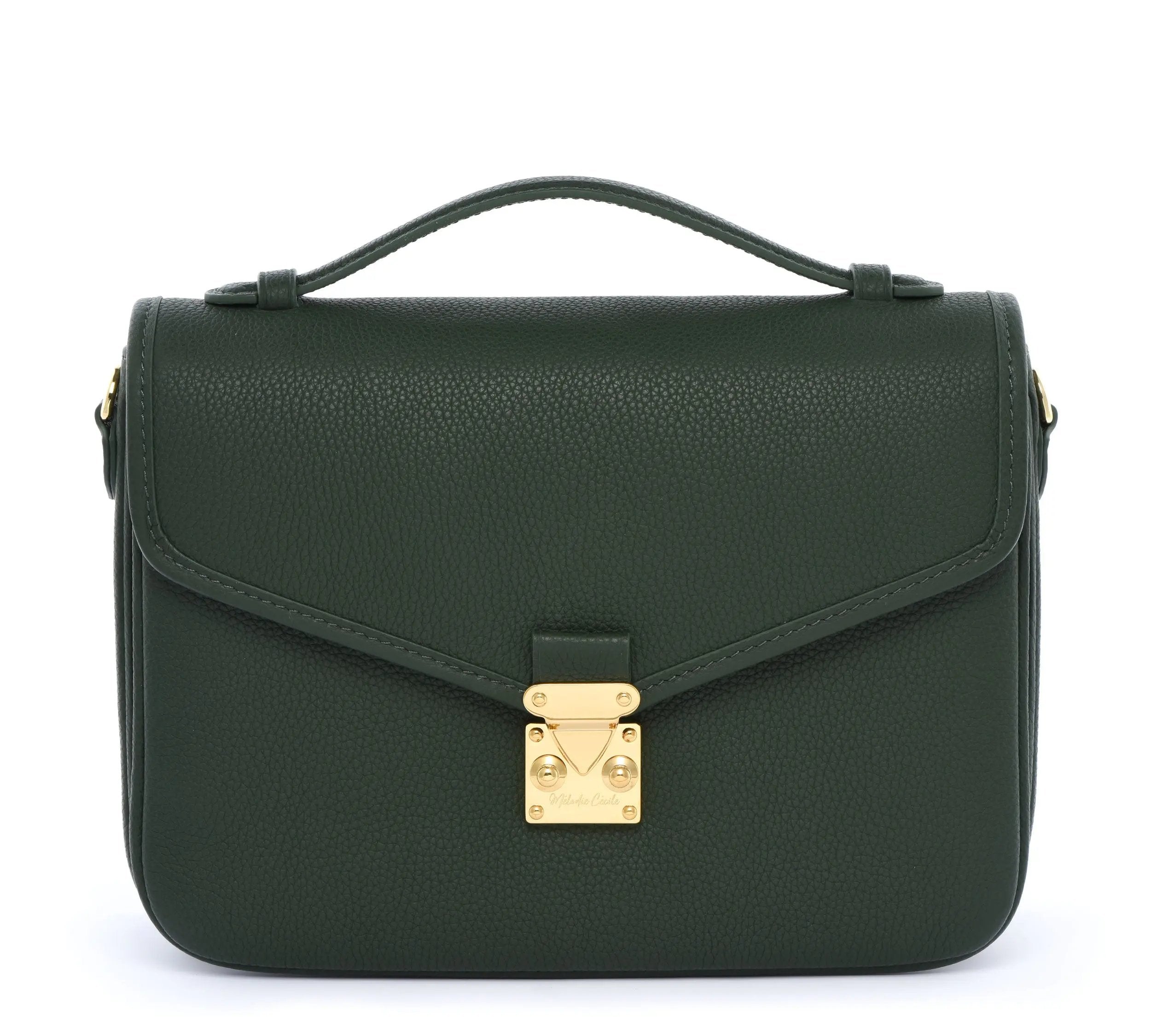 Pre Order - PARIS 15 - Togo Leather Satchel bag - Forest Green dressupyourpurse