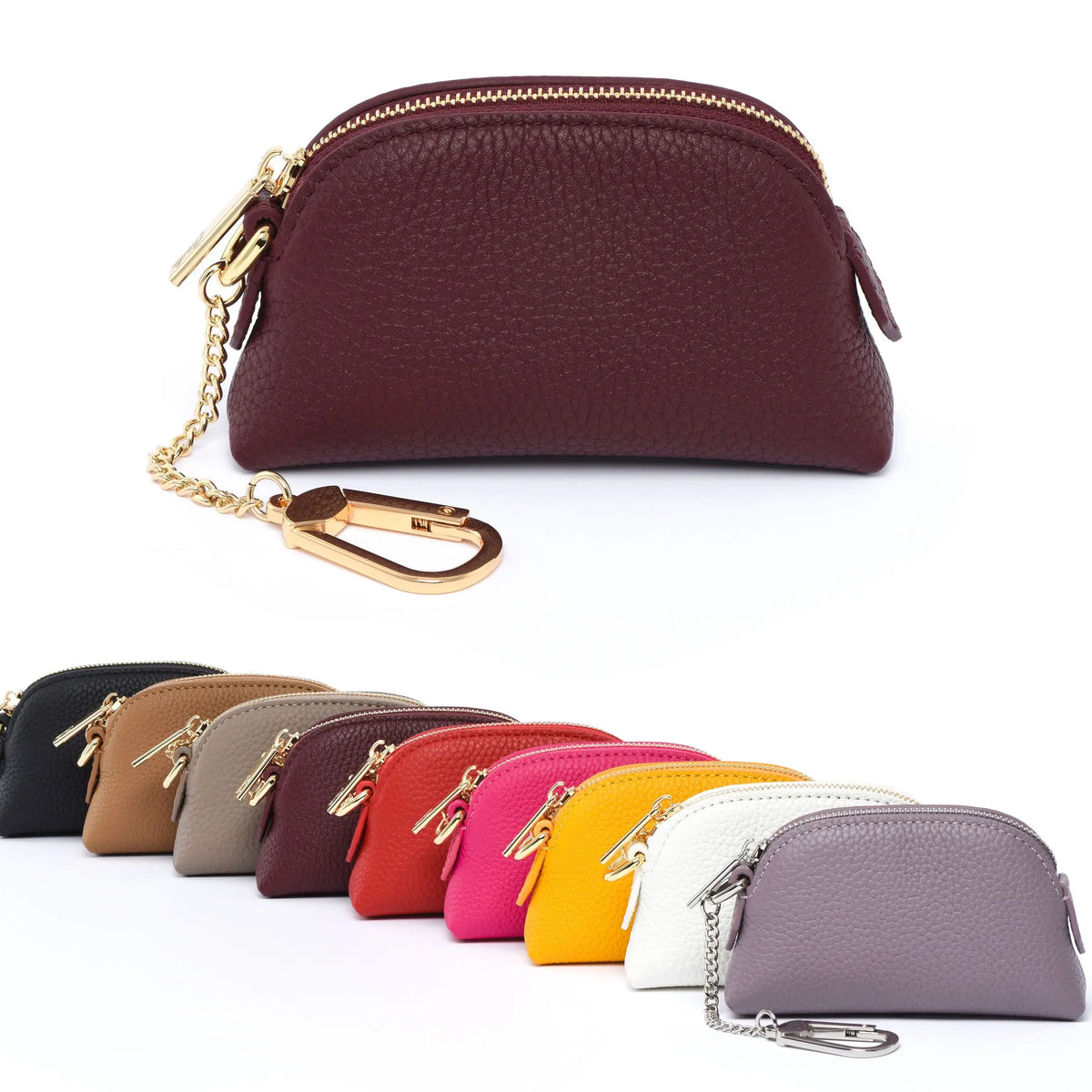 The Lippy Pouch – Mini Cosmetic Case in Togo Leather 