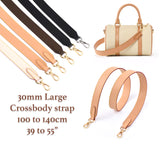 30mm Large Crossbody Leather Strap - 6 colors - 5 sizes