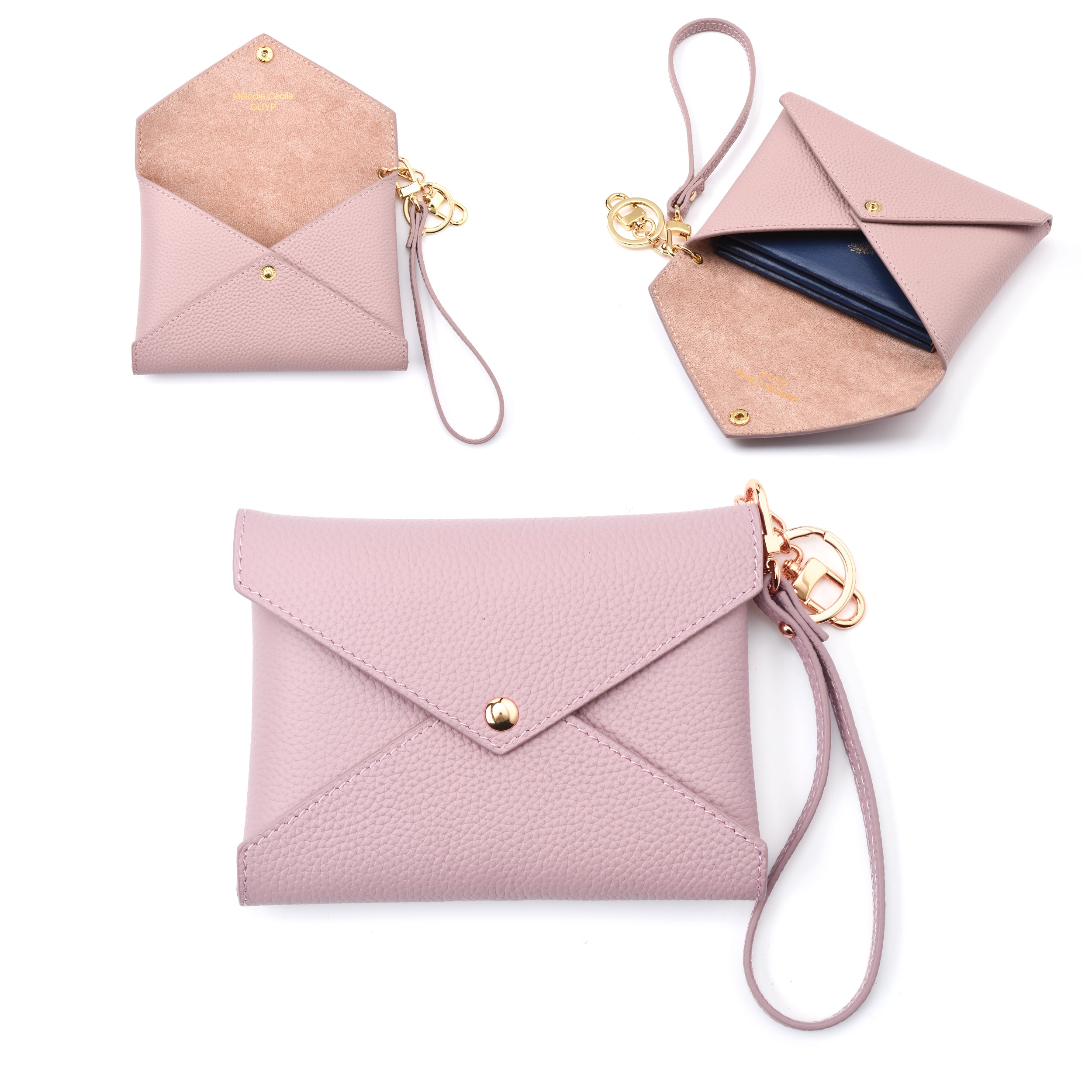 Togo Leather Medium Size Envelope - Passport holder Clutch