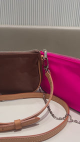 The "URBAN POCHETTE" Nylon and leather Pouch - 3 colors