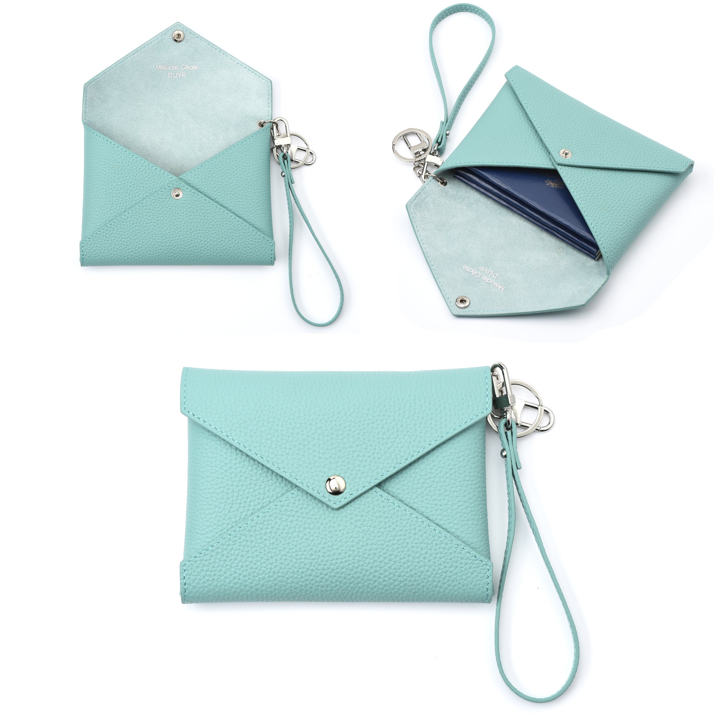 Togo Leather Medium Size Envelope - Passport holder Clutch