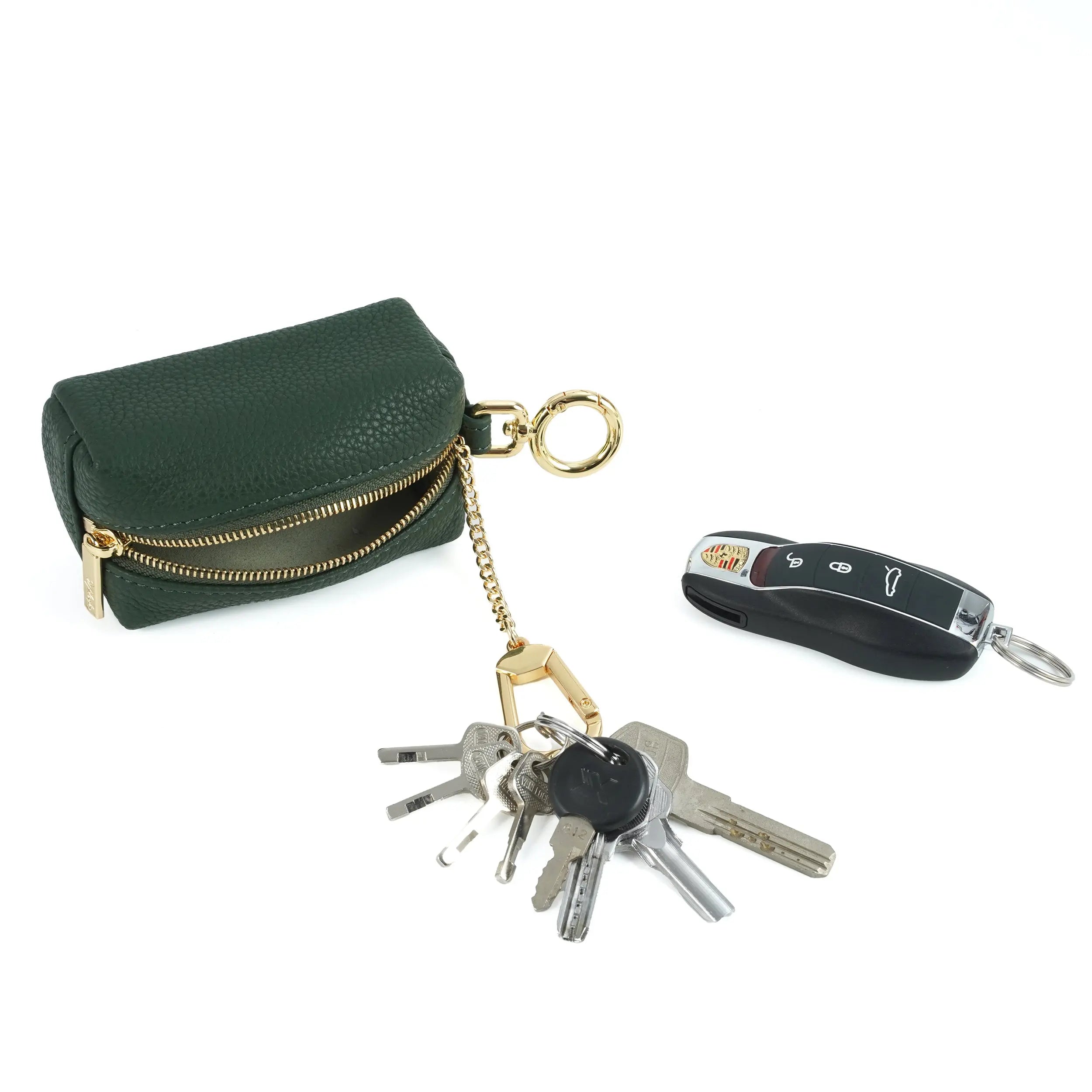 The Key Cube - Togo Leather Versatile Pouch with hook dressupyourpurse
