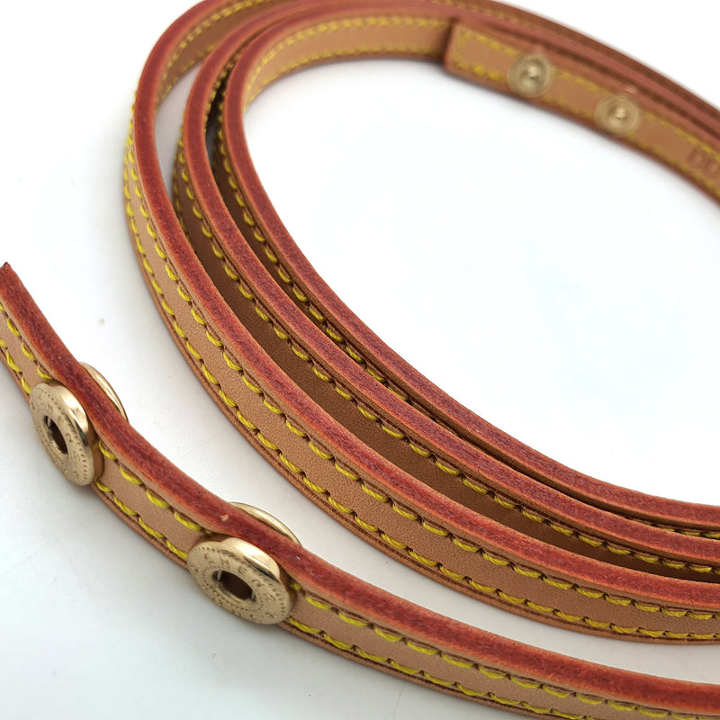 Honey Patina Vachetta Leather Button Snaps Strap for Twin Pochette (Red Glazing)