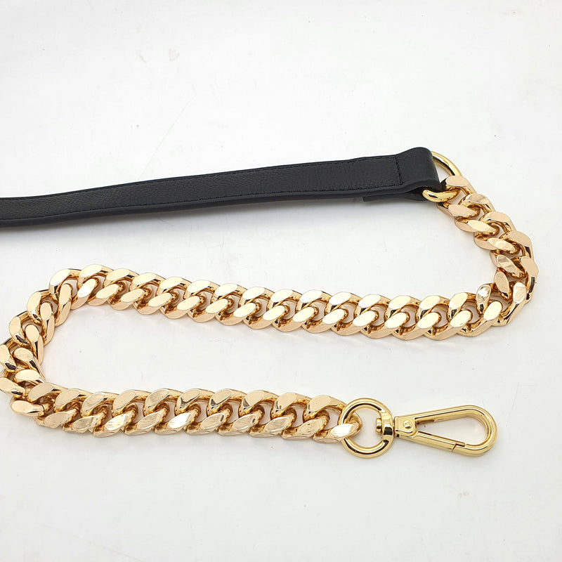 Leather and Metal Chain from 100 to 130 cm _ USA AVAILABLE ONLY