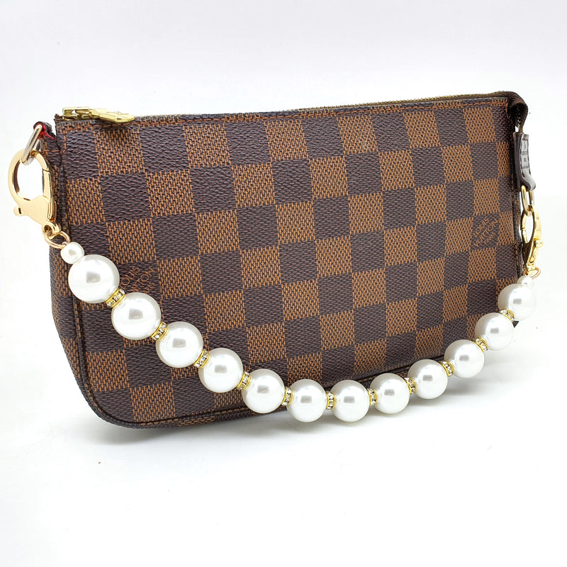 Pearls and Rhinestones Handle Bag Charm 33cm