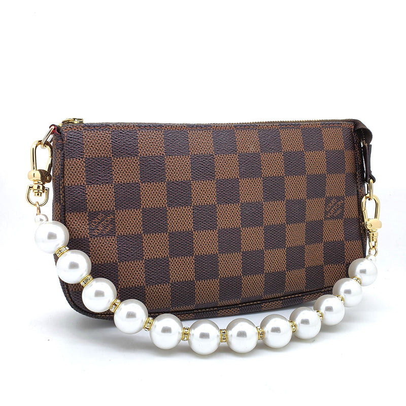 Pearls and Rhinestones Handle Bag Charm 33cm